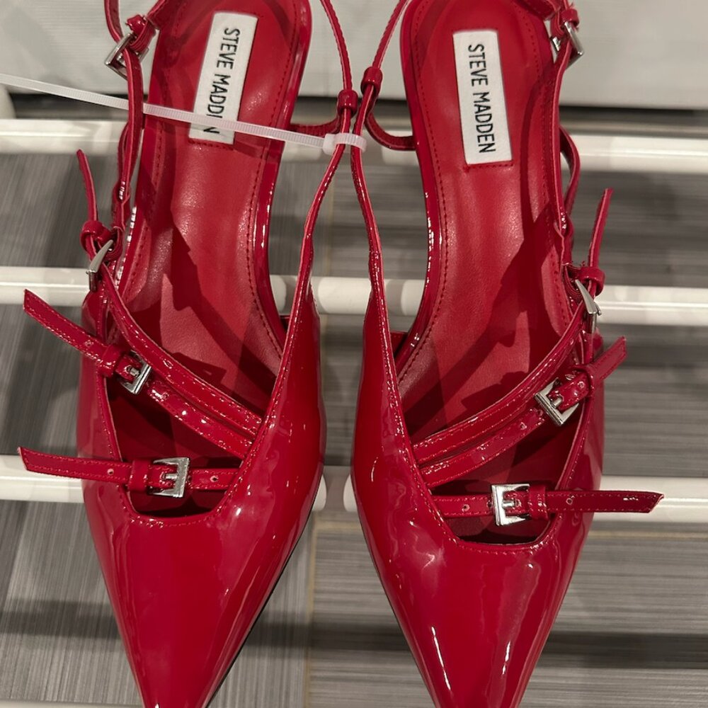 Steve Madden 8.5-9 US Bright Red Limited Edition Liana Heels